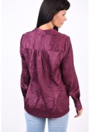 Women Shirt Vero Moda Vmfolly Crinkle Grape Wine